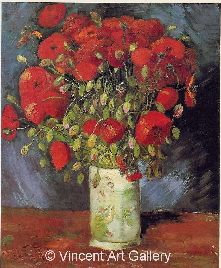 JH1104, Vase with Red Poppies